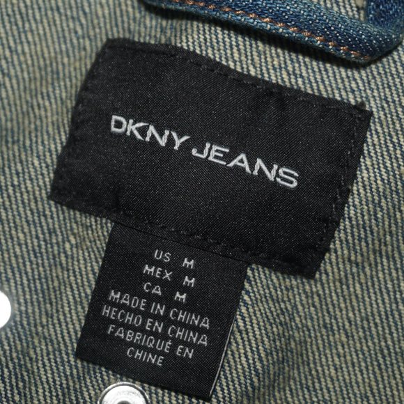 DKNY Jeans Two Tone Denim Jean Jacket - Picture 5 of 8